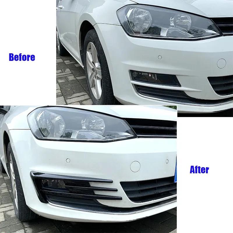 For Volkswagen VW Golf 7 MK7 2013 2014 2015 2016 Car Front Bumper Splitter Canards Fog Light Lamp Cover Trim Accessories