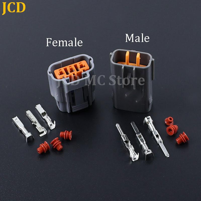 1Set 3 Pin 6195-0009 6195-0012 DL 090 Waterproof Sensor Connector For Mazda RX8 Ignition Coil 3Pin Socket Connector With Wires