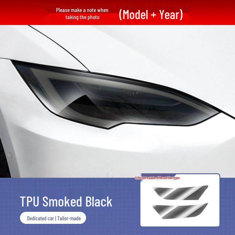 Tesla Model 3/Y/X/S Smoked Headlight & Taillight Protection Film