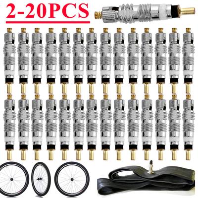 2-20PCS Valve Core Presta To Schrader French Air Pump Bicycle Bike Valve and Removal Tool Bicycle Accessories Valve Core
