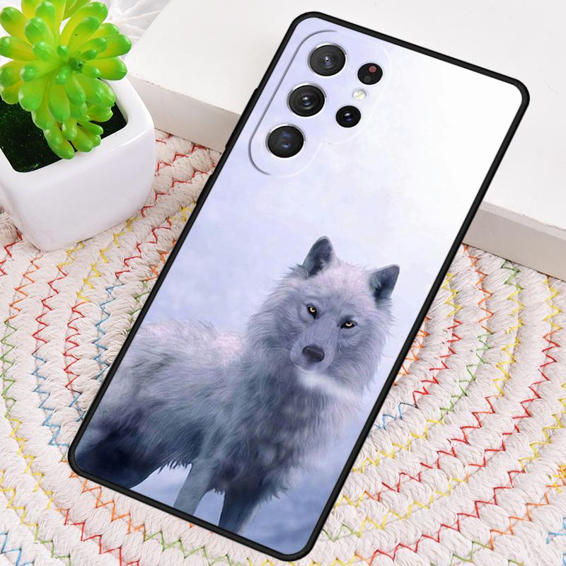 Animal The Wolf Howl Print Phone Case for Samsung Galaxy Note 10 Pro S26 Ultra S23 S24 FE S25 S21 S22 PLUS Shockproof Cove