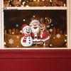 Environmentally Friendly PVC Decals Christmas Window Clings, Peel And Stick Winter Santa Snowman Reindeer Glass Door Holiday Stickers Decals,