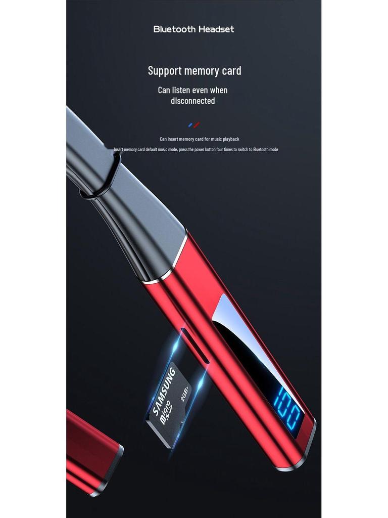 2026 High-End Bluetooth Neckband Headphones for Huawei, Oppo, Vivo, Sony - Large Battery, Unisex.