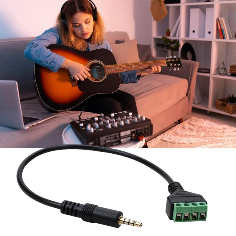 4 Pole Stereo TRRS Stecker auf 4 Klemmenblock Adapterkabel Plug and Play 12 Zoll Kein Löten erforderlich