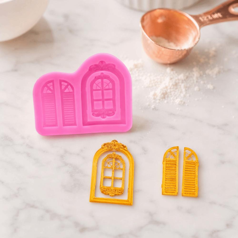 2pcs Flexible Fondant Mold Silicone Silicone Baking Mould Fondant Decorating Mold  Baking Chocolates