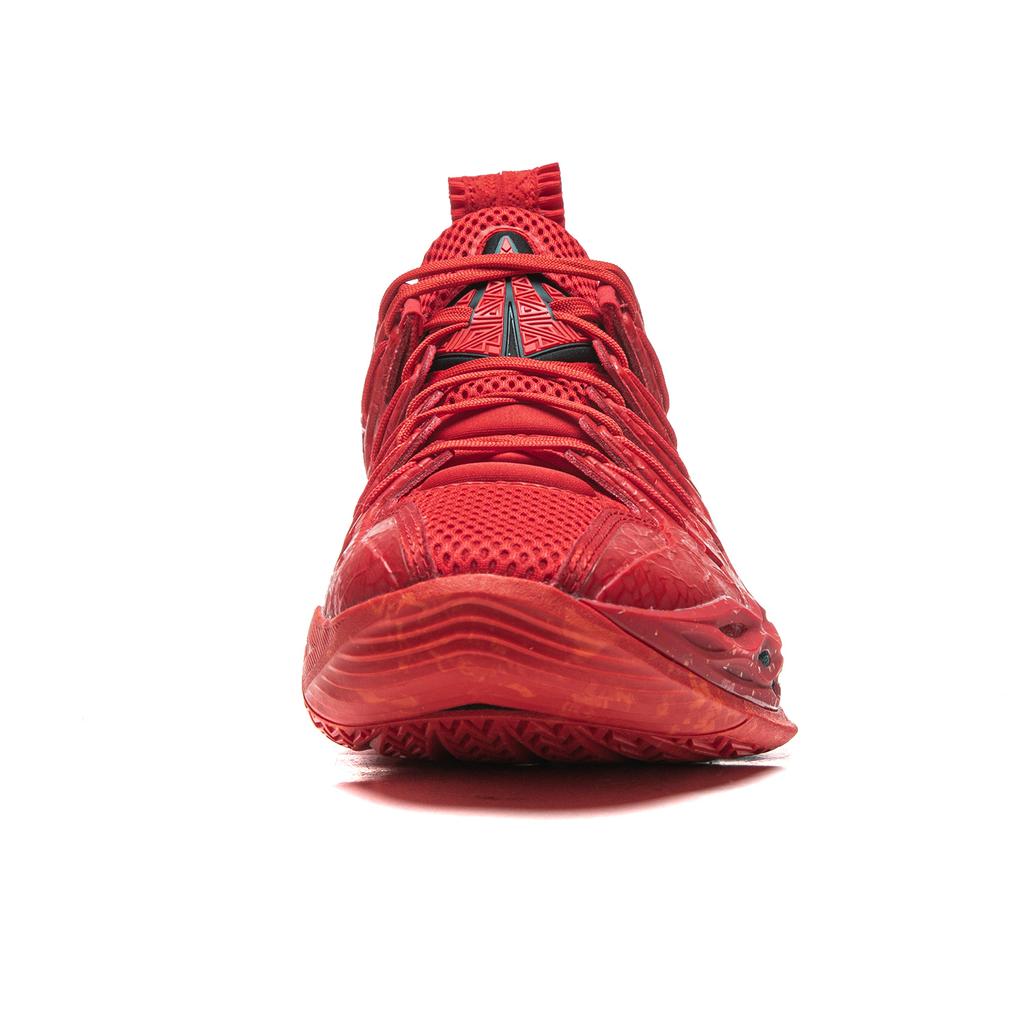 Li Ning Buckets Dämpfung Rutschfest Atmungsaktiv Niedrig geschnittene Basketballschuhe Herren Rot ABAV051-7