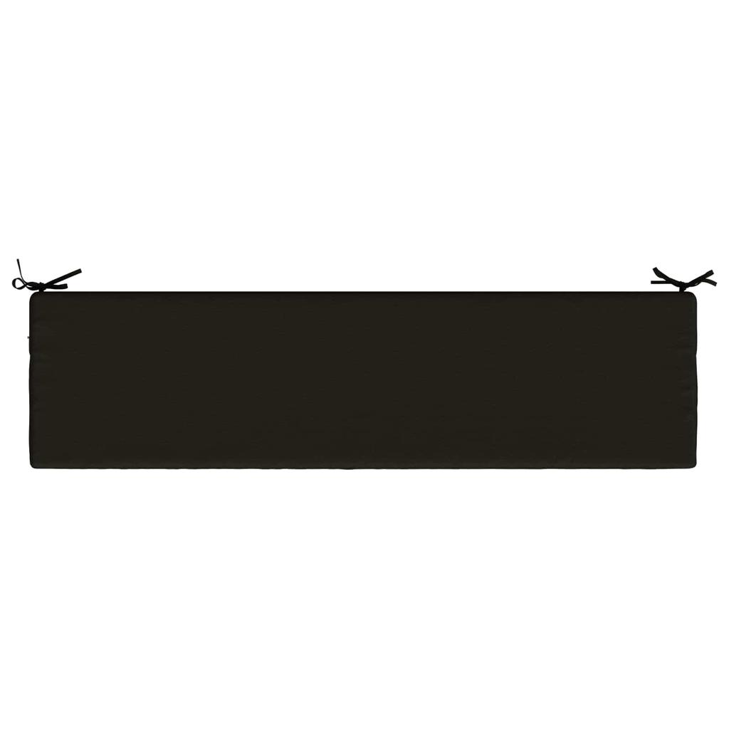 2 piece Bench Cushion Set SOEST 100percent Polyester Black