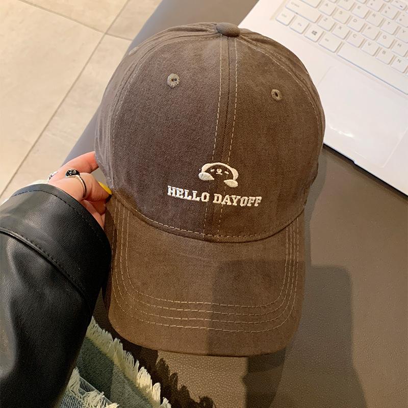

Trendy Wide Purple Brim Baseball Hat Women Soft Top Duckbill Cap Leisure Wear коричневий