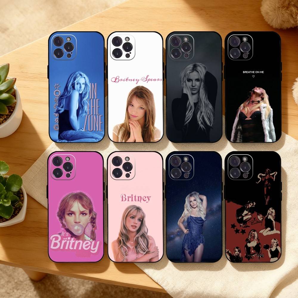 Bellissima Cover per Telefono B-Britney Lucky S-Spears Per iPhone17,16,15,14,13,12Plus,Pro Max,XS,5G Silicone Morbido Copertura Nera