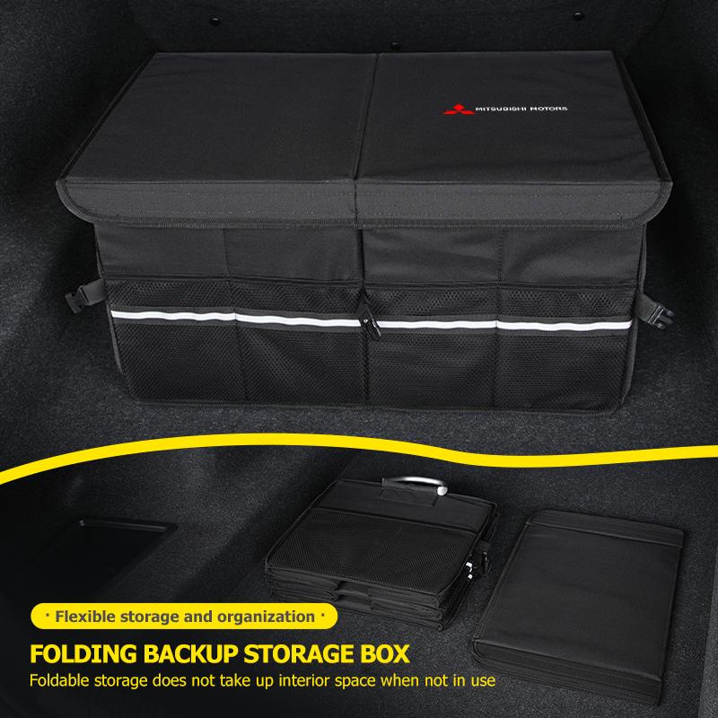 Large Capacity Car Trunk Organizer Foldable Waterproof Storage Bag Interior Accessories For Mitsubishi Outlander Lancer Eclipse