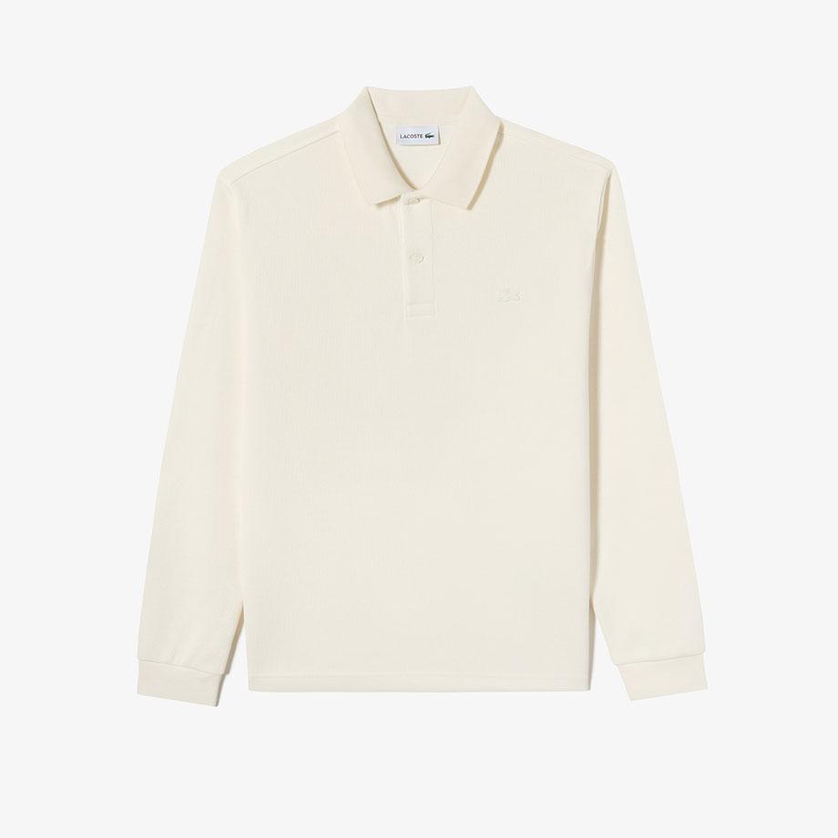 Lacoste Men's Ribbed Long-Sleeve Polo Shirt PH262E-55NXFJ