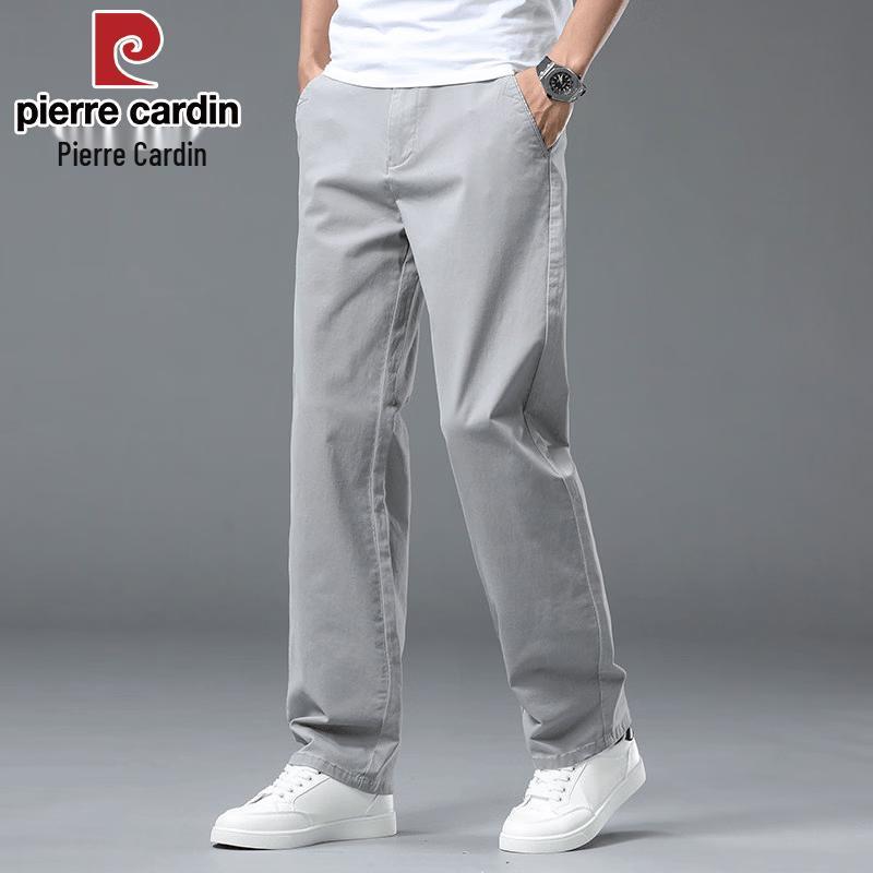 Pierre Cardin Men s Lightweight Breathable Cotton Straight-Leg Casual Pants 36 светло-серый