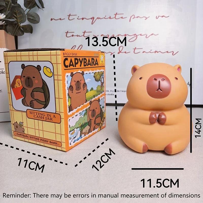 Cute Cartoon Vinyl Capybara Piggy Bank Decoration For Bedroom Animal Shaped Household Kid Money Banks Kids Capybara Coin Can