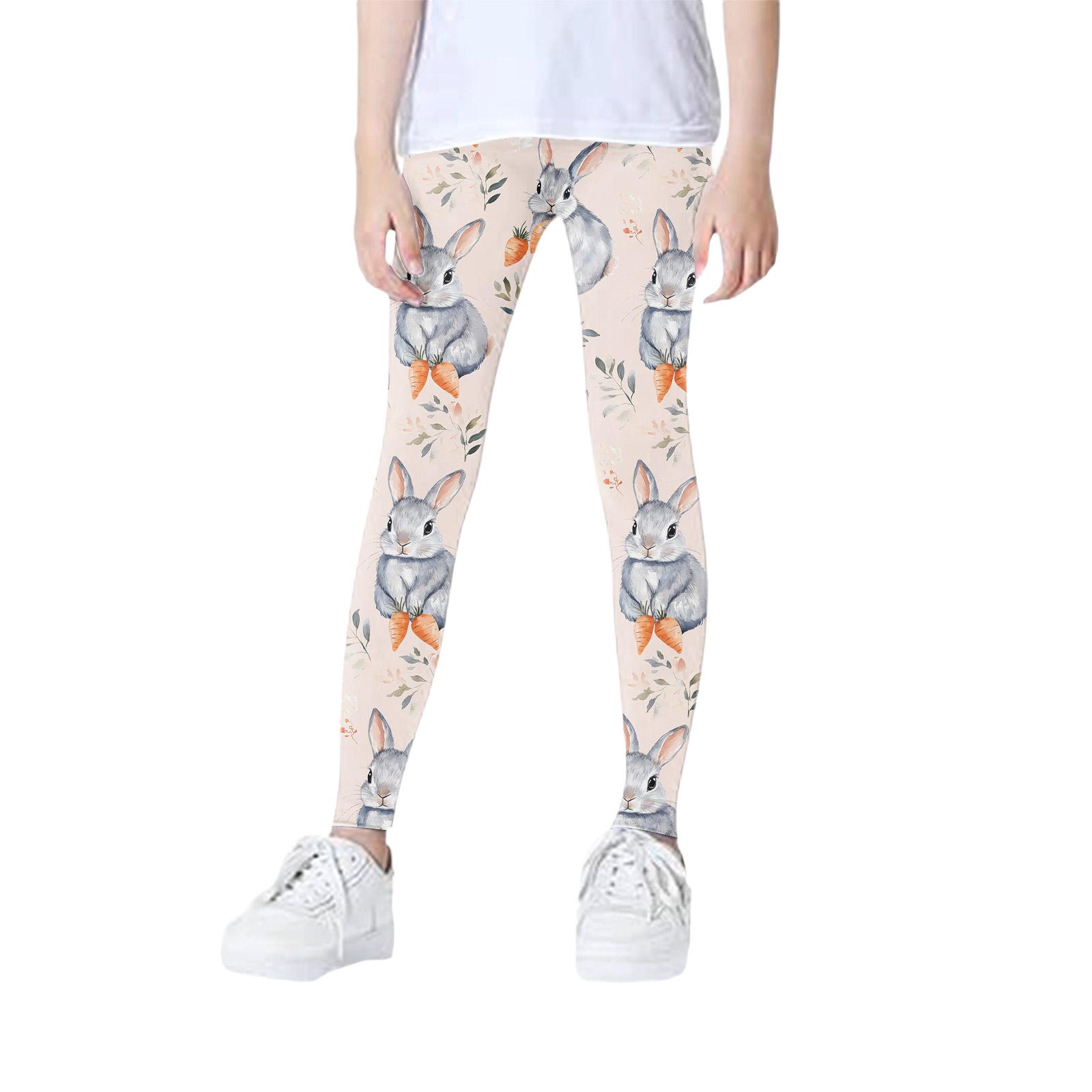 

Girls Slim Fit Leggings - Color Base Layer Pants 130 помаранчевий
