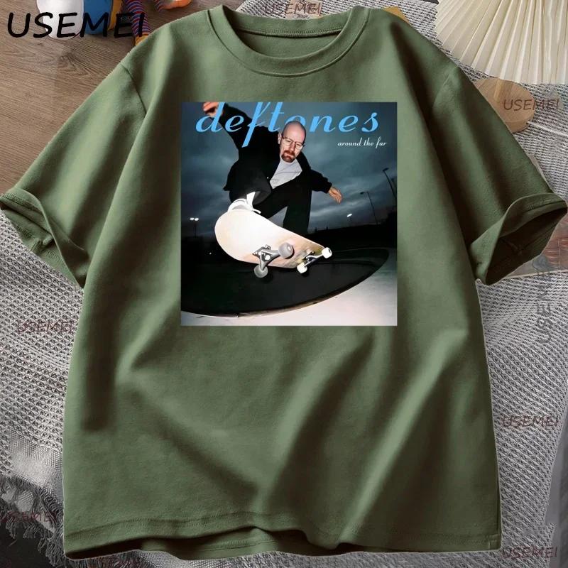 Walter White Breaking Bad Skateboarding T Shirt Unisex Funny Cotton Short Sleeve Deftones Tshirts Unisex Clothing Streetwear Clothes