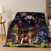 Coperta in flanella 3D F-FNAF Gioco Cartone Animato Morbida Calda Plaid per Letto Camera da Letto Soggiorno Viaggio Campeggio Picnic Regalo