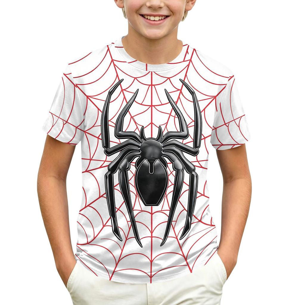 Kids' Short Sleeve Neck T-Shirt with Graphic Print for Casual Daily Wear