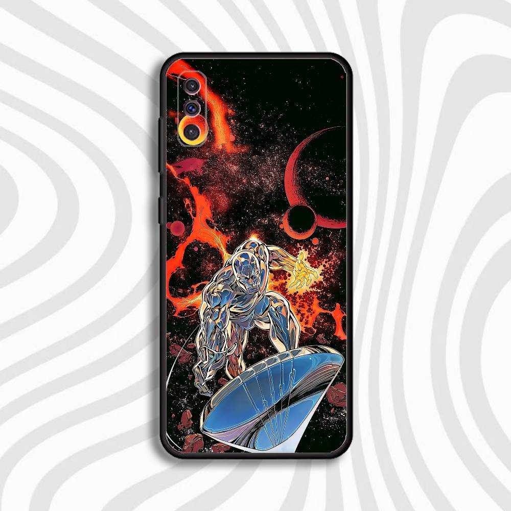 

Cool S-Silver S-Surfer Phone Case For Samsung S10,S21,FE,S21,Note 20,S26,S25,S24,S23,Ultra,S9,S22,Plus Soft Silicone Black Cover SamsungS26ULTRA