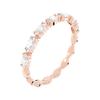 Swarovski Vittore Artificial Crystal Rings Womens Rose Gold Tone Plated