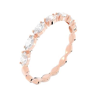 Vittore Artificial Crystal Rings Womens Rose Gold Tone Plated
