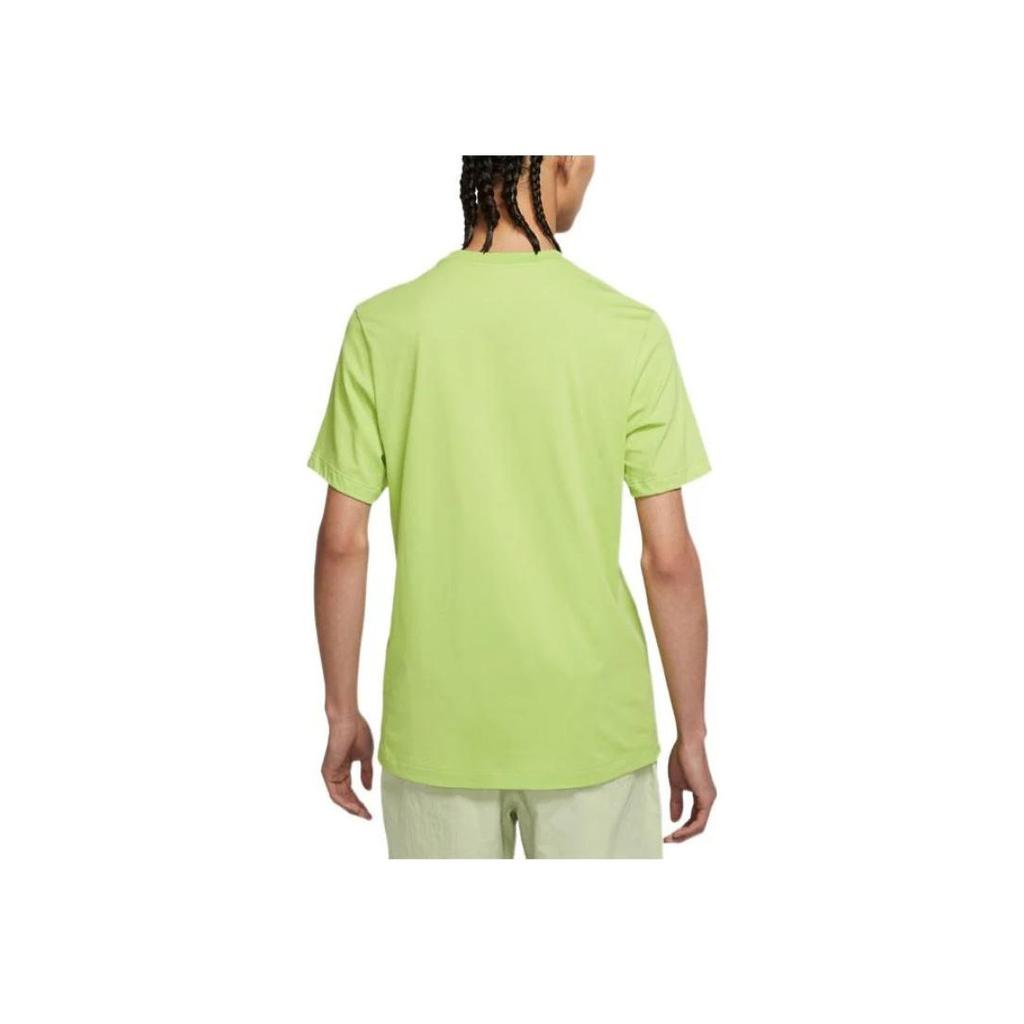 Nike Tricou Casual Sport cu Gât Rotund și Imprimeu Logo, Mânecă Scurtă, Topuri Bărbați, Verde AR5007-332