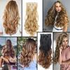 XINRAN 6ks/sada 24" příčesek 140G rovný 16 klipů pro falešný styling vlasů syntetické klipsy na prodloužení vlasů odolný vůči teplu