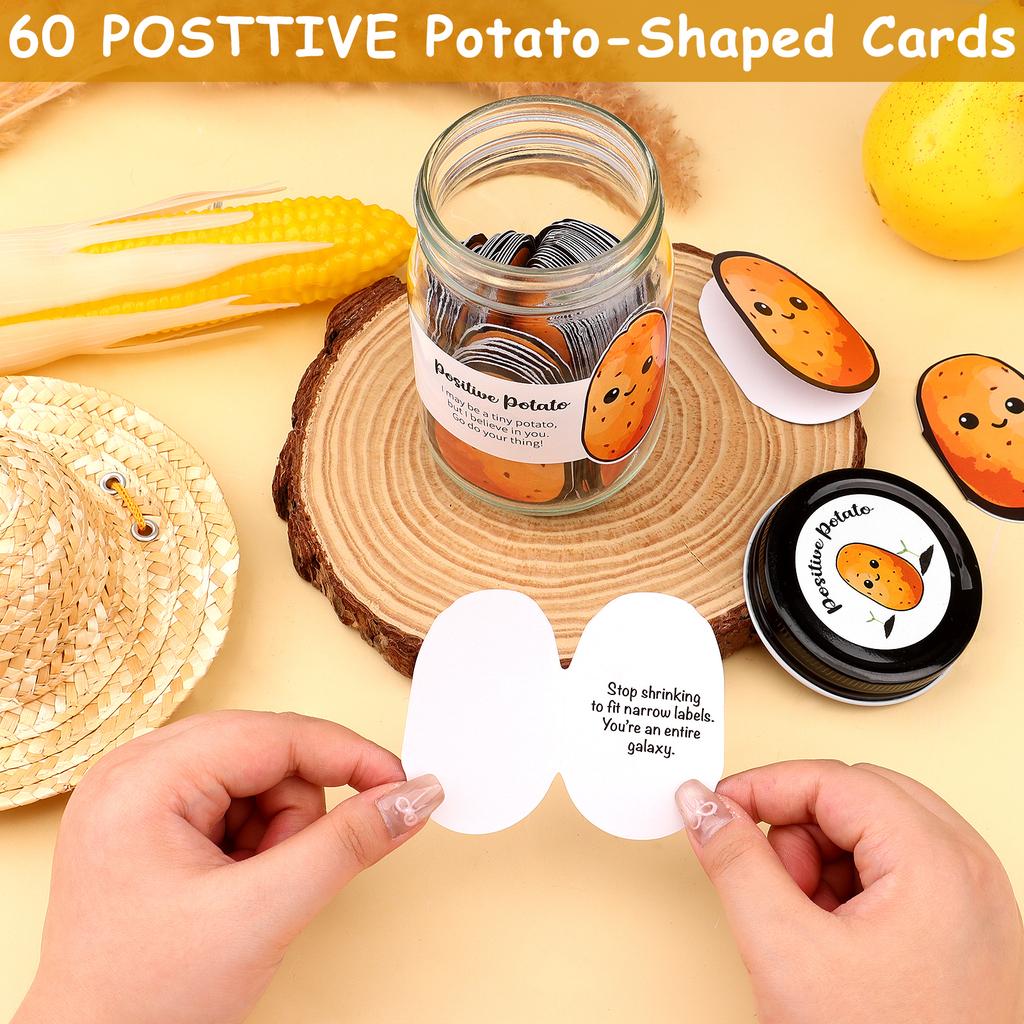 120 Positive Emotional Support Gift Inspirational Affirmation Cards With Glass Jar For Women Thank You Appreciation Mental Healt