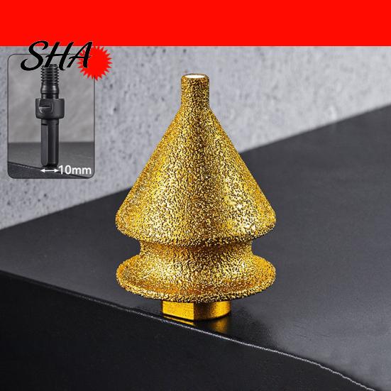 Chamfering Enlarging Polishing Drill Bit Diamond for Grinder, 4-in-1 Hole Saw, Beveling Grinding Head Opener Chamfering/Hole Enlarging/Polishing/Arc