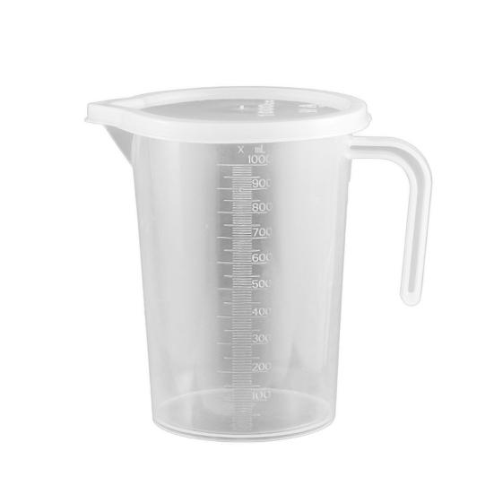 500ml/1000ml/2000ml Useful Lid Design Practical Measuring Glass Wear-resistant Food Grade Measuring Jug