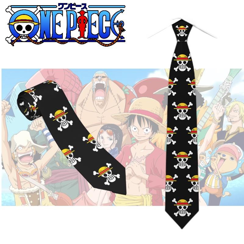 Pieces Tie One Ship Logo Necktie Shirt Accessories Anime Party Men Decoration