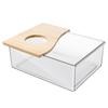1pc Acrylic Wood Hamster Urinal Sand Bath Tub Dust Bath Container For Animal Cage Pet Supplies Cleanliness Equipment Cages