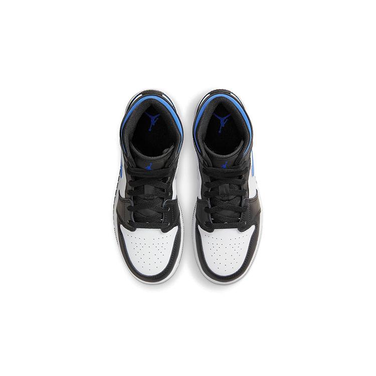 Jordan 1 Mid White Black Racer Blue GS 554725-140