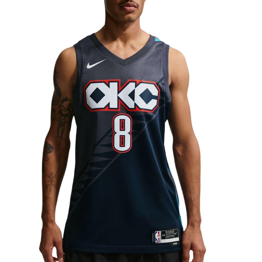 Nike Oklahoma Jalen Williams City Thunder NBA 2025-2026 Season Breathable Comfortable Sleeveless Basketball Jersey Men jersey HM5990-439 M