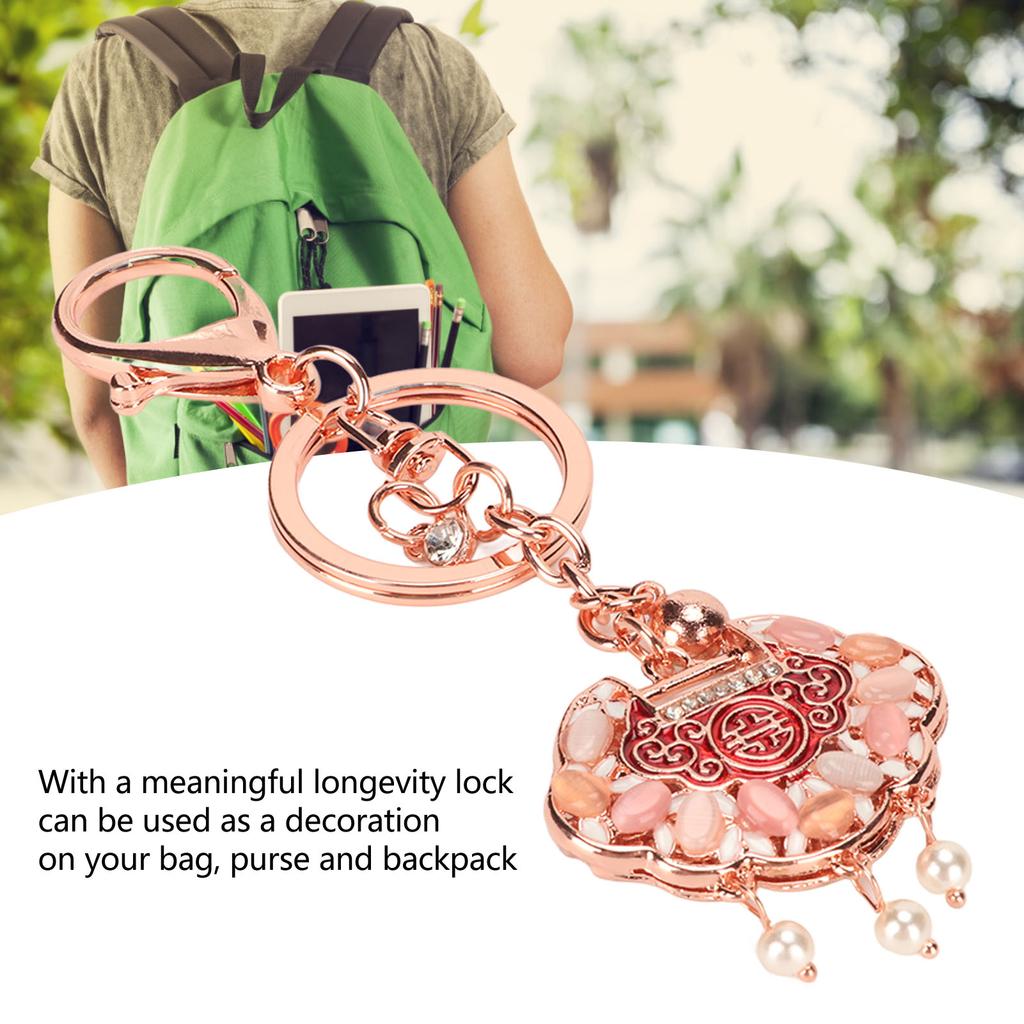 Chinese   Keychain Best  es Zinc Alloy Rhinestone Shinny Fashionable Handbag Key   for Car Decor