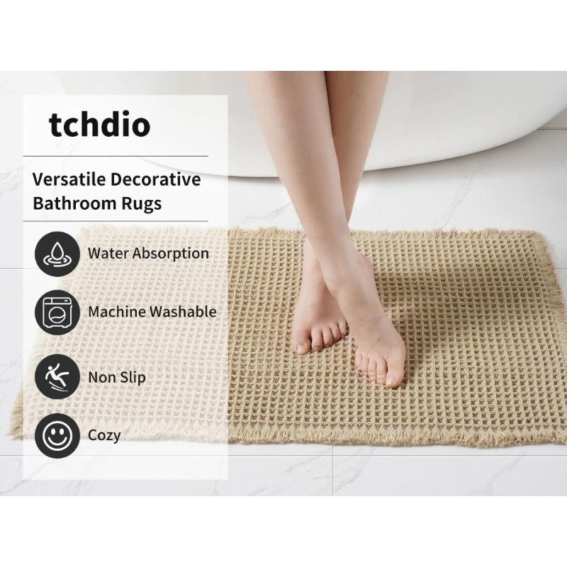 Tappeti da Bagno con Supporto in Gomma, Runner, Tappetini Comfort, Antiscivolo, Zerbino da Ingresso, Tappeto per Bagno