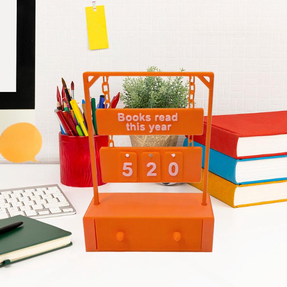1pcs Hanging Book Counter With Numbers Office Desk Organizer For Work Study Reading Progress Tracking Stylish Library Desk Tools