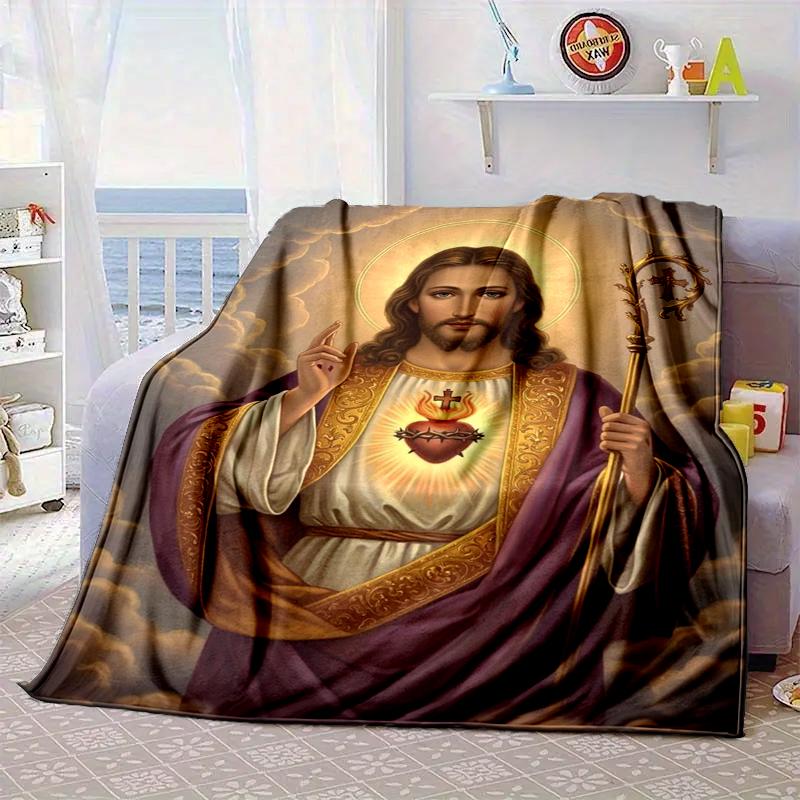 Sacred Heart Of Jesus Blanket Flannel Blanket Throw Blanket Sofa Cover Blanket Soft Premium Blanket Picnic Blanket Tv Blanket Gifts