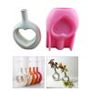 Silicone Flowerpots Mold DIY Concrete Moulds Heart Shape Jar Mould Garden Desktop Decoration Silicone Vase Molds for DIY
