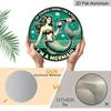 2D Flat Decor Signs, 1pc Round Aluminum Funny Mermaid Wine Sign "Of Course I Drink Like A Fish, I'm A Mermaid" - Aluminum Wall Art Decor, Retro Home