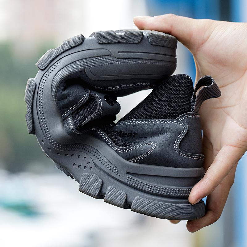 Safety Shoes Men With Steel Toe Cap Anti-smash Men Work Shoes Sneakers Light Puncture-proof Indestructible Shoes Dropshipping