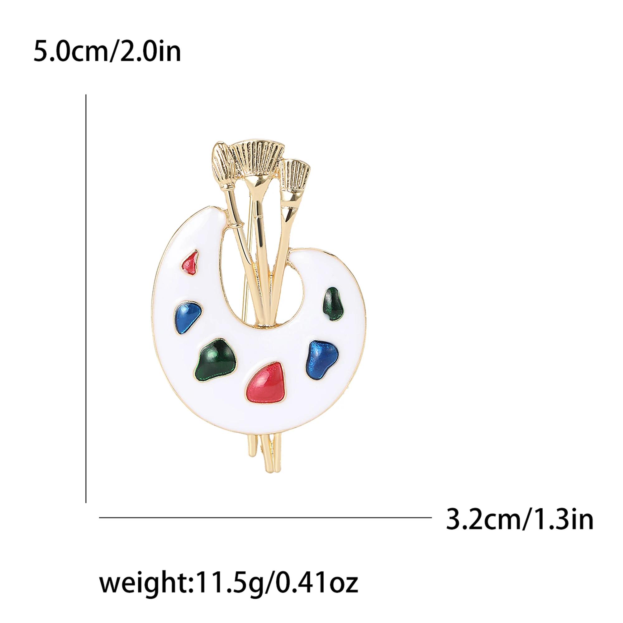 Fashion Rhinestone Quill Pen Book Brooch Women Unisex Enamel Drawing Board Study Pins Event Party Decoration Clothes Accessories