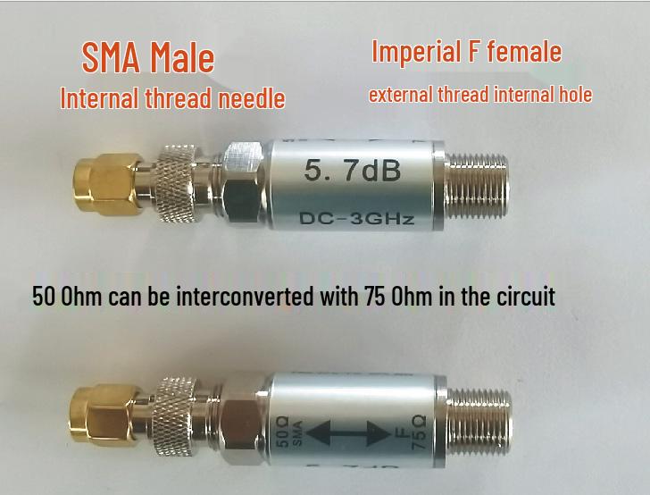 Neuer 50-75 Ohm SMA-F zu BNC RF-Impedanzwandler