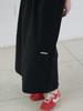 Elssibeui Drawstring Maxi Long Skirt_Black