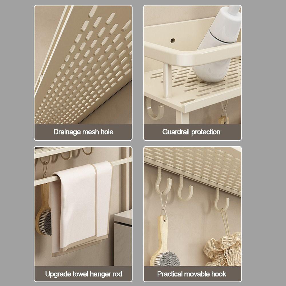 Wall Mounted Bathroom Hanging Plate Punch/Punch-Free Towel Rack  Bathroom Accessories