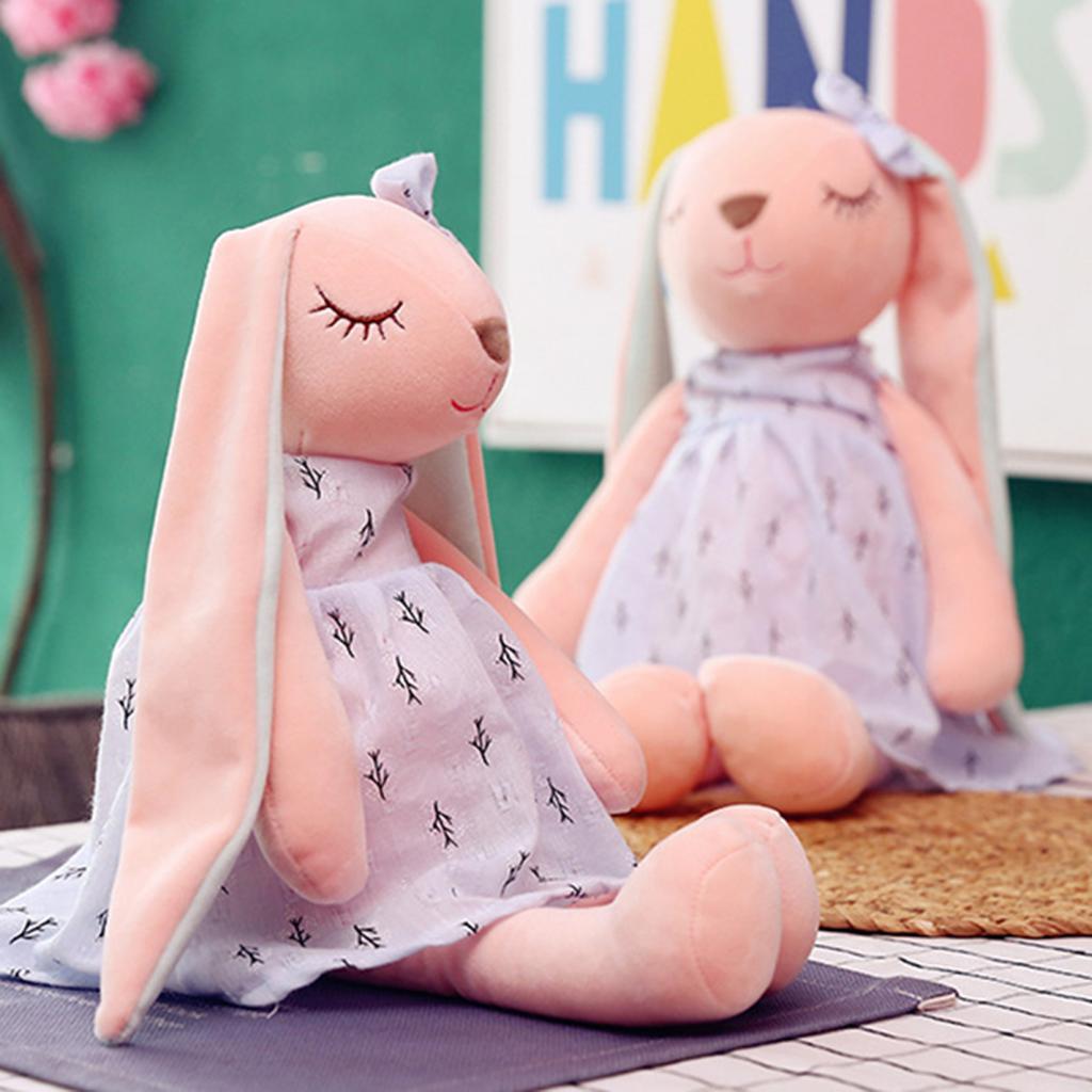 Yousheng Easter Bunny Plush Stuffed Animal Adorable Rabbit Doll Easter Bunny Souvenir Spring Festive Tabletop Ornament Easter Gifts for Kids