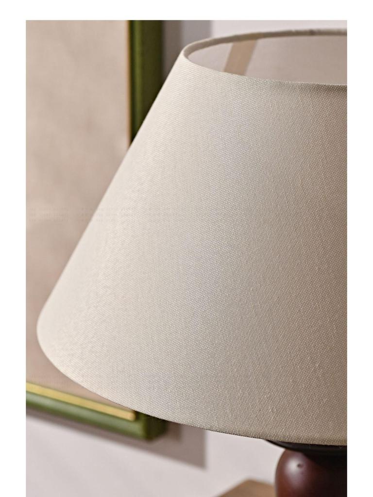 French Mid-Century Style Wabi-Sabi Wooden Bedside Table Lamp - Retro Designer Bedroom/Study Atmosphere Light