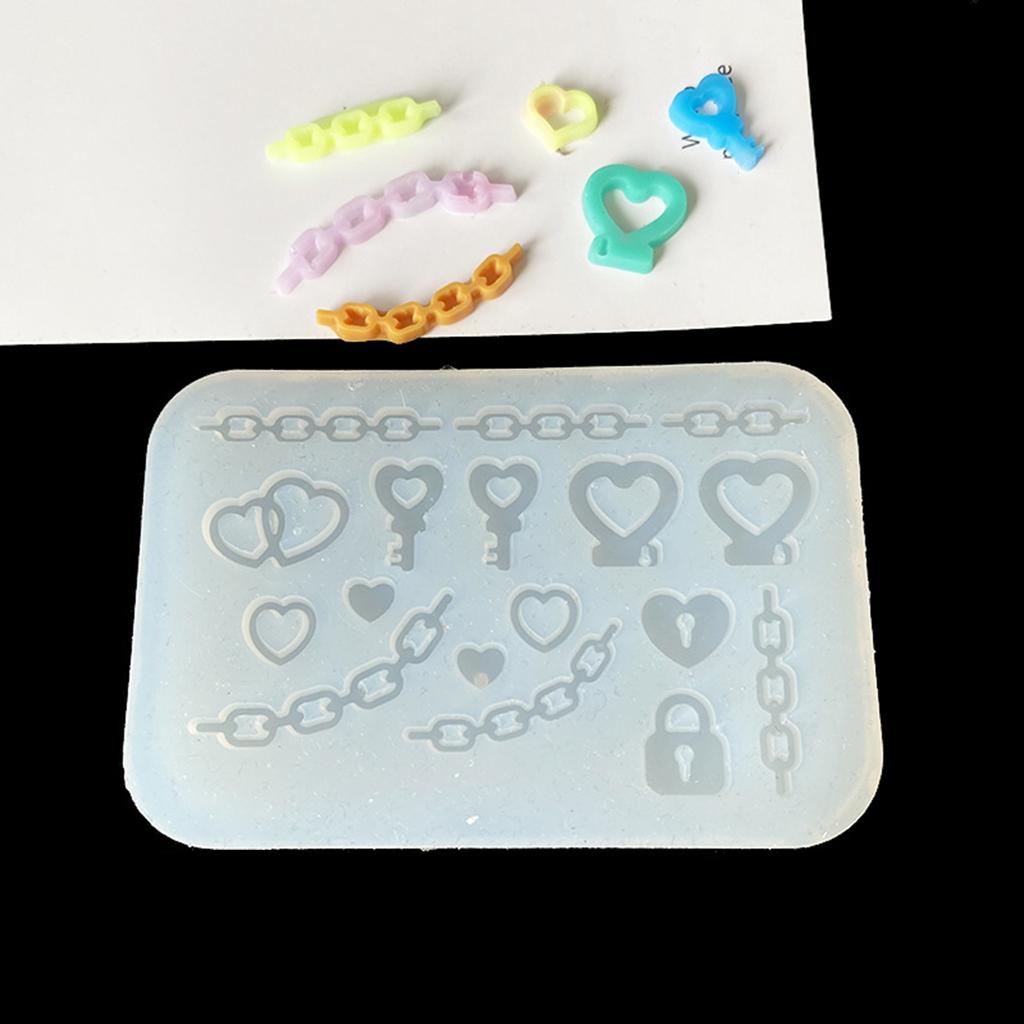 Bowknot Shaped Silicone Mold for DIYs Crystal Resin Keychain Pendant Mold Love Heart Ornament Jewelry Epoxy Crafting