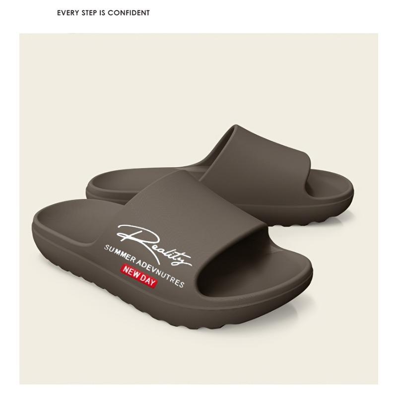 Men Summer Thick Sole Slide Slippers Casual Non Slip Indoor Outdoor Sandals