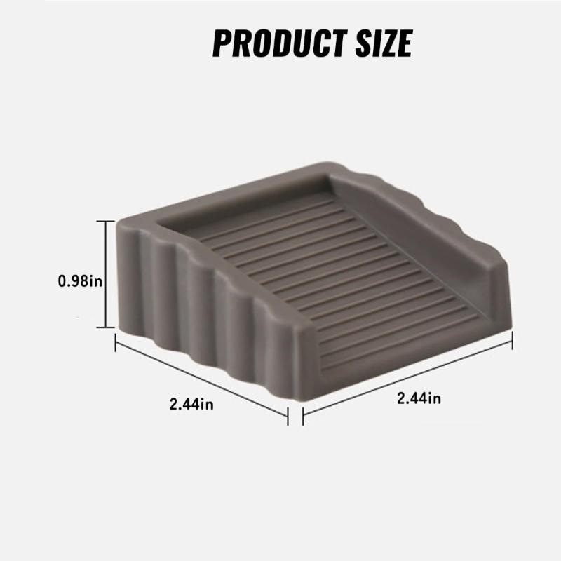 4Pieces Practical Door Stoppers Wedges Crafted from High Strength Rubber Materials for Effective Windproof Resistance