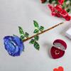 Valentine's Day Crystal Rose Flower Wedding Mother's Day Anniversary Home Art Craft Ornament for Mom Women Friends Husband Dad